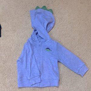 Baby jacket dino hood